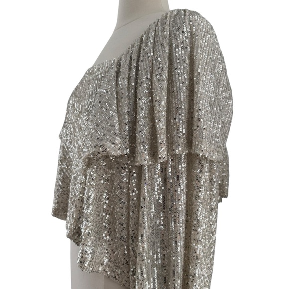 NWT Free People Shimmer Sequin Top - Picture 5 of 13